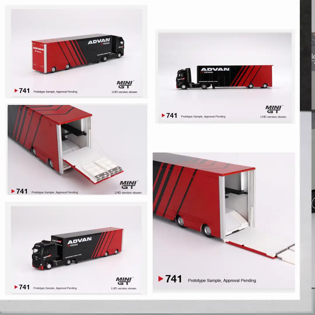Mini GT – 1:64 Mercedes Benz Actros Racing Transporter ADVAN (#741