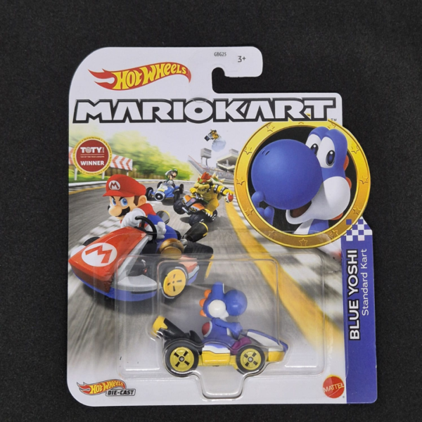 Hot Wheels Mario Kart - Blue Yoshi - Standard Kart