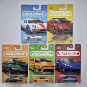 Matchbox Cars (Mazda/Camaro/Jaguar/Lotus/Corvette) (SET)
